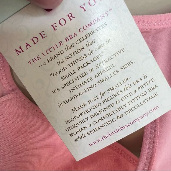 The Little Bra Company NWT Elizabeth Bra Size 28A Racerback Bra in Pink Petal - Picture 10 of 13